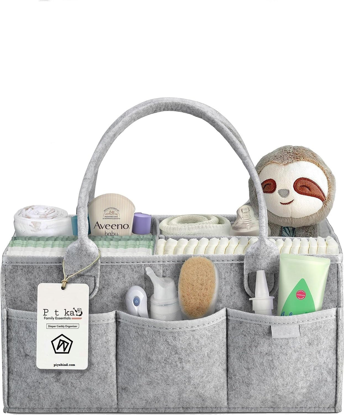 PiyuBind Baby Diaper Caddy Organizer  Nursery Storage Basket for Changing Table, Diaper Station & Car, Baby Showers Gift, Newbo