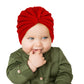 Syga Baby Turban Cap Unisex Winter Woolen Warm Hat Bowknot Knitted Infant Toddler Cap 03 Years Red