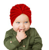 Syga Baby Turban Cap Unisex Winter Woolen Warm Hat Bowknot Knitted Infant Toddler Cap 03 Years Red