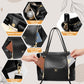 Miss Fong Diaper Bag Tote Leather Diaper Bag Backpack,Large Capacity Mommy Bag Hospital Bag,12 Pockets Travel Diaper Tote With C