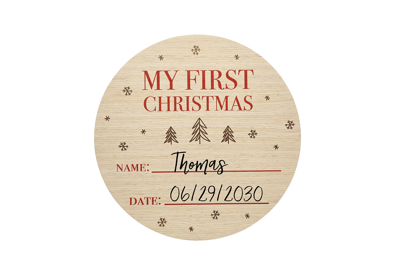 Pearhead Wooden First Christmas Sign, Baby'S First Holiday Season, Christmas Gift Ideas, Christmas Photo Prop For Kids, Newborn