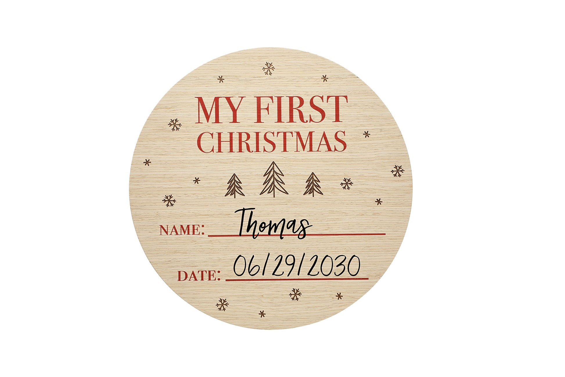 Pearhead Wooden First Christmas Sign, Baby'S First Holiday Season, Christmas Gift Ideas, Christmas Photo Prop For Kids, Newborn