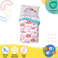 Sunny Side Up Rainbow Unicorns Toddler Comforter Set - 4 Piece Preschool Bedding Includes Comforter, Sheets & Pillow Cover - Sup
