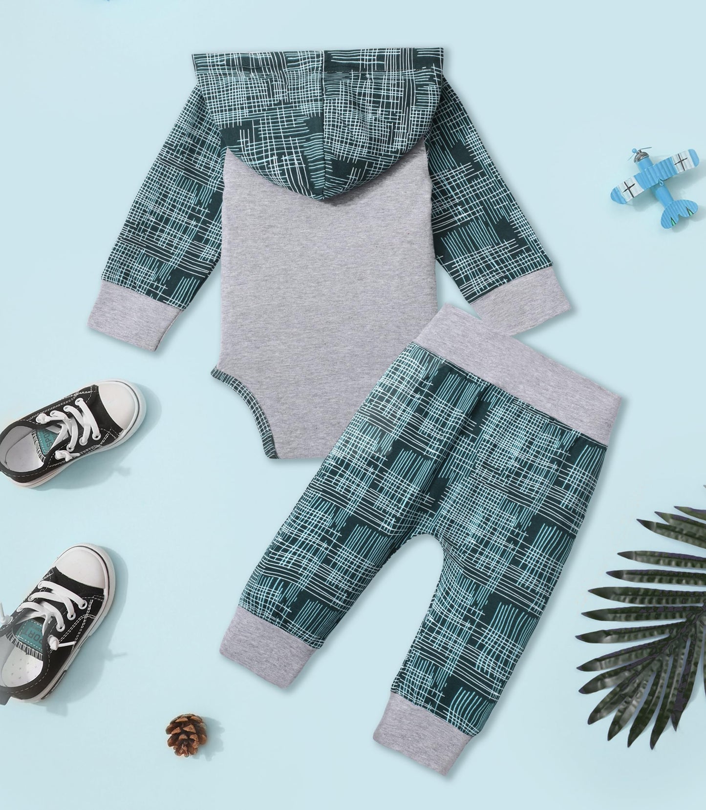 Fommy Baby Boy Clothes 6-9 Months Aint No Mama Like The One I Got Boy Clothes+Little Man Stripe Long Pants 2Pcs Boy Outfit