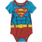 DC Comics Superman/Supergirl Logo Baby Boys & Girls Bodysuit Dress Up Outfit (69 Months, Logo)