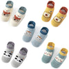 Exegawe Baby Socks With Grippers 5 Pairs Toddler Kids Cartoon Floor Ankle Non Slip Socks(Style G, M/1-3T)