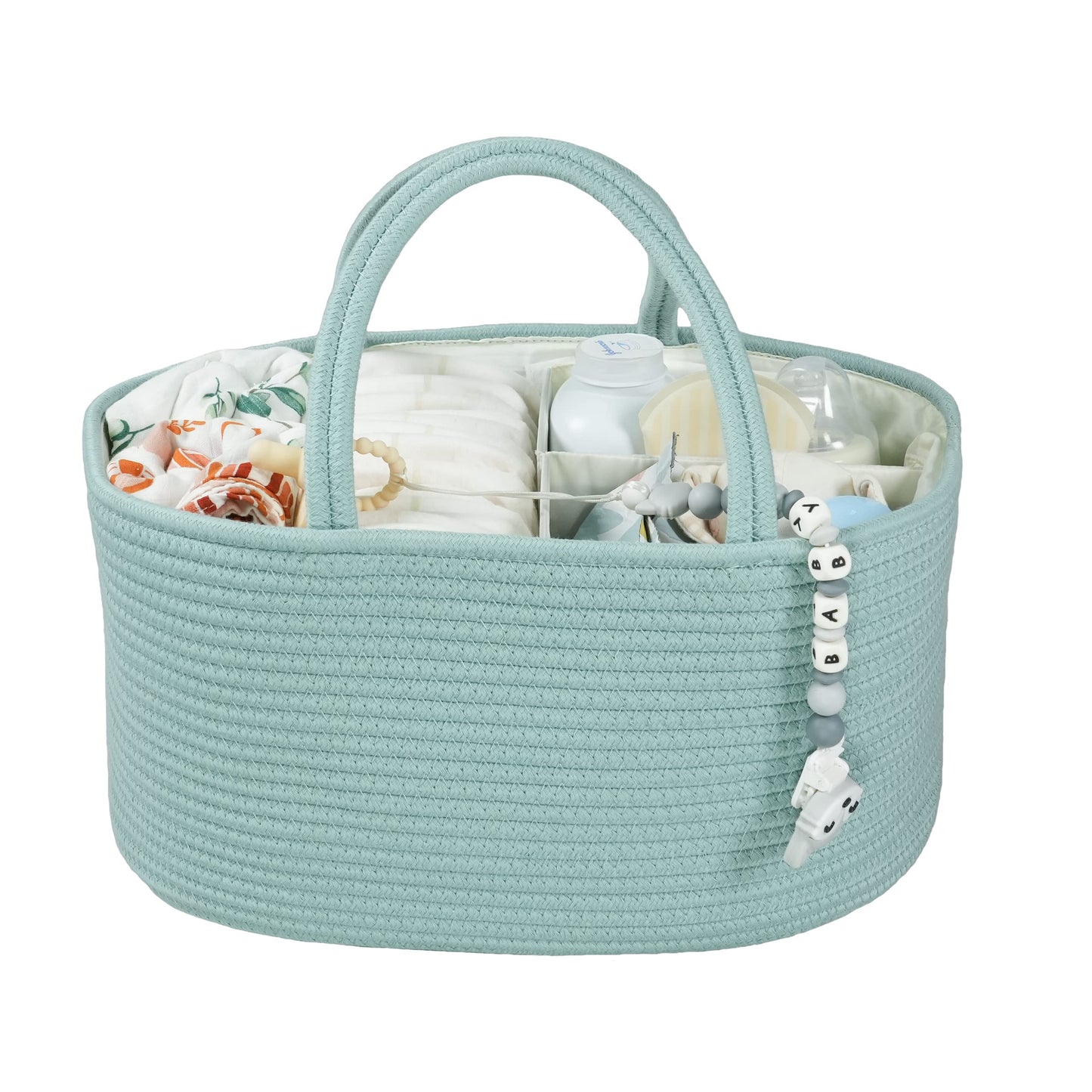 Large Baby Diaper Caddy Organizer For Girl Boy Rope Nursery Storage Bin Basket Portable Holder Tote Bag For Changing Table Car T