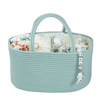 Large Baby Diaper Caddy Organizer For Girl Boy Rope Nursery Storage Bin Basket Portable Holder Tote Bag For Changing Table Car T