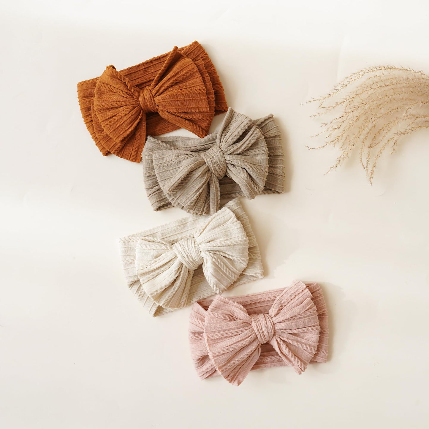 Prohouse 8 Pack Baby Headbands Soft Nylon Hairbands Hair Bows For Newborns Infants Toddlers And Baby Girls Elastic Hairbands For