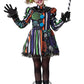 Neon Nightmare Clown Child Costume  Large