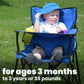 ciao! baby Portable High Chair for Travel, Fold Up High Chair with Tray, Blue