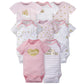 Gerber Baby 8-Pack Short Sleeve Onesies Bodysuits, Castle, 0-3 Months