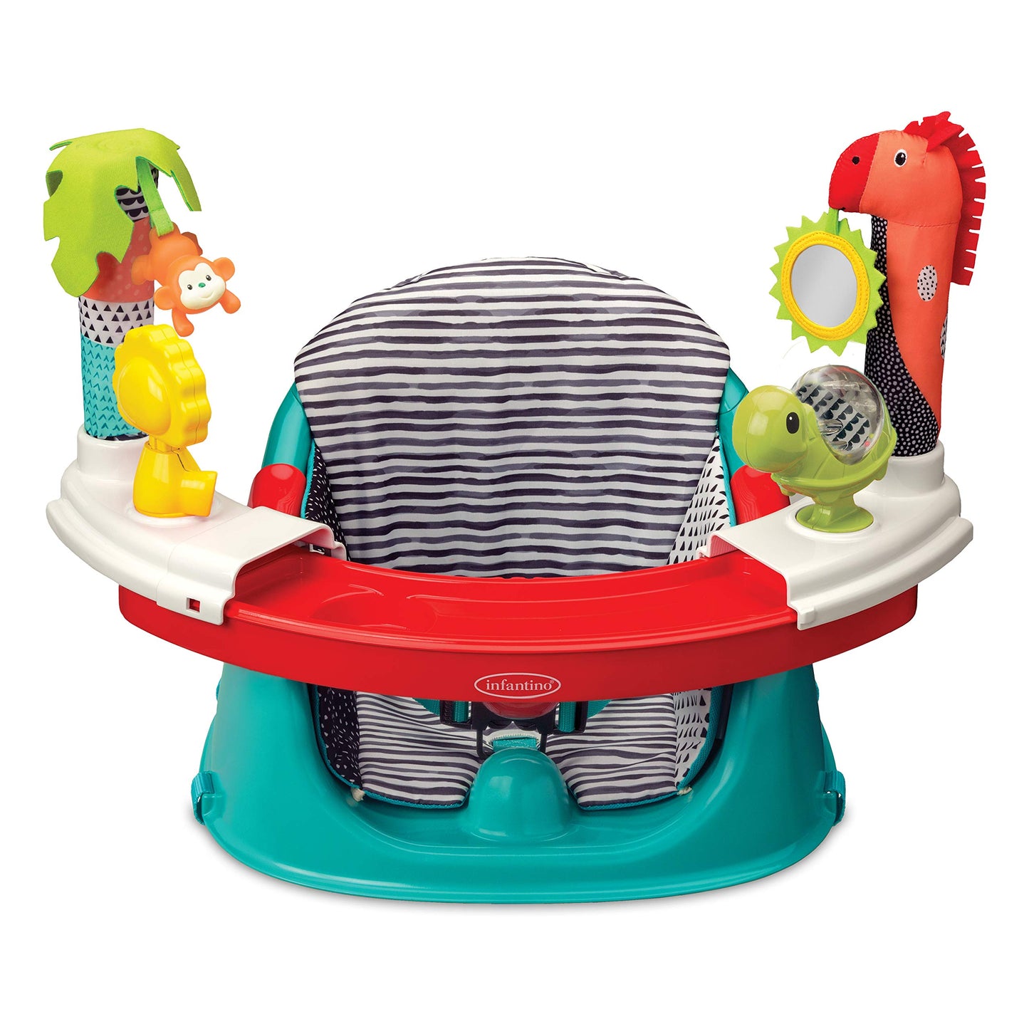 Infantino 3-In-1 Grow-With-Me Discovery Seat And Booster, Baby Activity Seat, Booster Seat For Dining Table With Removable Tray