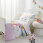 Pinnkku 4-Piece Toddler Bedding Set, Includes 1 Flat Sheet, 1 Fitted Sheet, 1 Comforter And 1 Reversible Pillowcase, Standard To