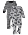 The Children'S Place,Baby Boys,And Toddler Long Sleeve 100% Cotton Zip-Front One Piece Footed Pajama,Dino 2-Pack,5 Years