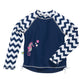 Navy Blue Baby Girl Long Sleeve Rash Guard By Sun Smarties, Seahorse, 12 Mo.