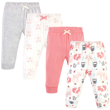 Hudson Baby Unisex Baby Cotton Pants And Leggings Girl Forest, 0-3 Months