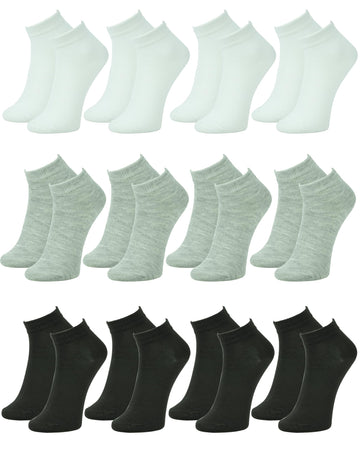 Gelante 12 Pairs Girl Children Toddler Kids Cotton Ankle Socks 503-5 (0-2)