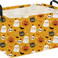 Sanjiaofen Rectangular Kids Basket,Halloween Basket.Cute Baskets for Room Decor, Pumpkin Baskets with Handles.Books Bins,Gifts B