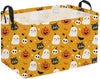 Sanjiaofen Rectangular Kids Basket,Halloween Basket.Cute Baskets for Room Decor, Pumpkin Baskets with Handles.Books Bins,Gifts B