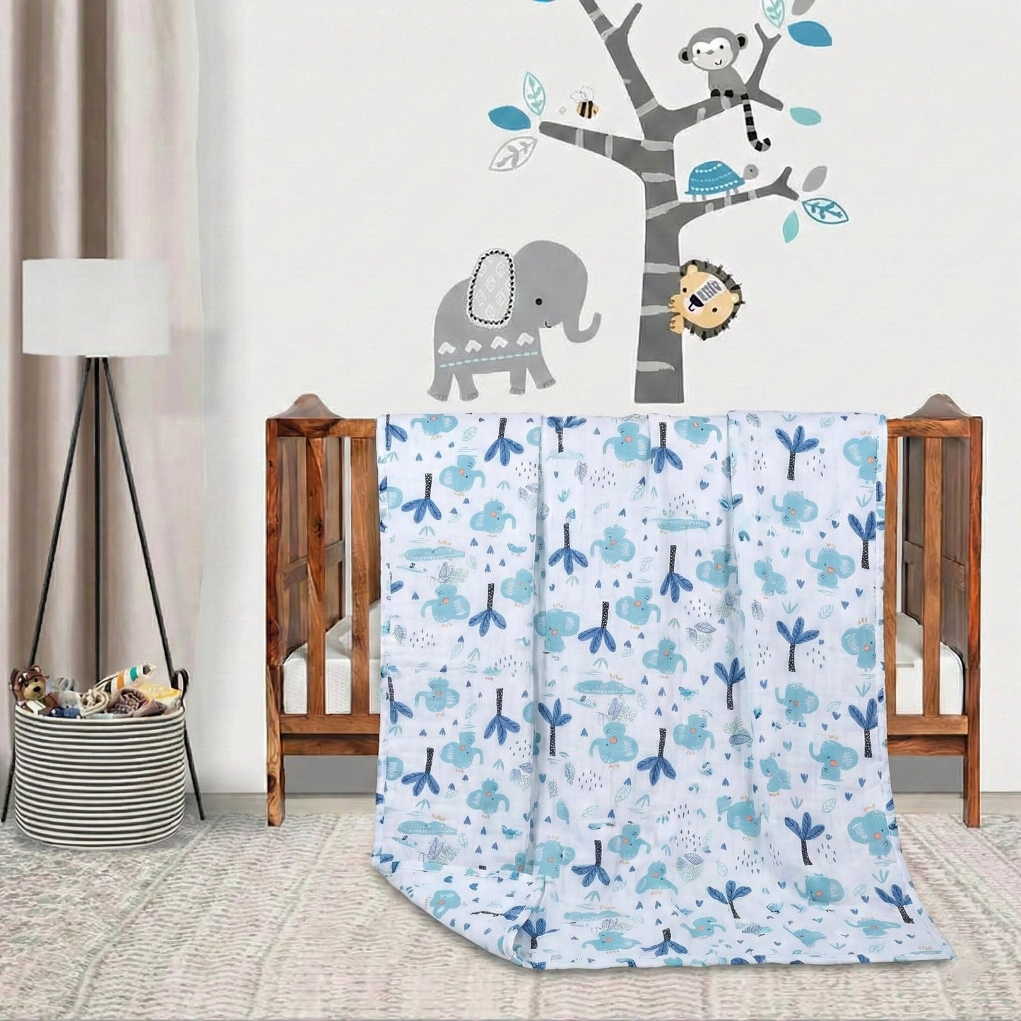 Trance Home Linen Pure Cotton Reversible Dohar Toddler Size | Ac Quilt For Babies | Infants  New Born Blanket | Soft LightWeig