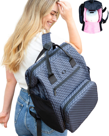 IDAHO JONES Breast Pump Bag Backpack with Insulated Cooler - Fits Spectra, Motif, All Portable, Wearable Breast Pumps - Chertsey