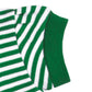 College Baby Striped Game Day Polo Dress With Bloomer - North Dakota Fighting Hawks Logo - Kelly/White - 3-6 Months