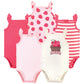 Touched By Nature Baby Boys Organic Cotton Bodysuits And Toddler T Shirt Set, Strawberries 5-Pack, 12-18 Months Us