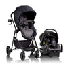 Evenflo Pivot Modular Travel System With Litemax Infant Car Seat With Anti-Rebound Bar (Casual Gray)