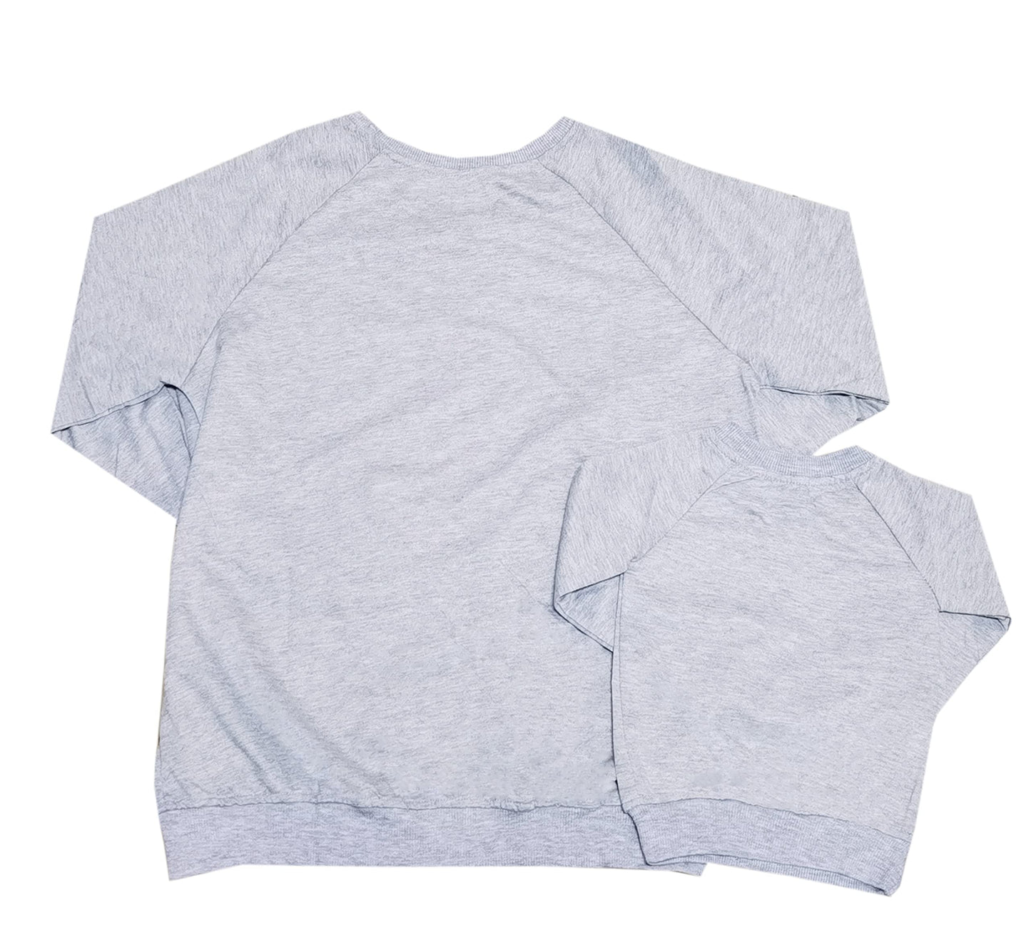 Y&Tbaby Mommy And Me Love Print Long Sleeve Pullover Tee Tops Family Matching Casual Sweatshirt T-Shirt Clothes Outfits(Grey,Mom