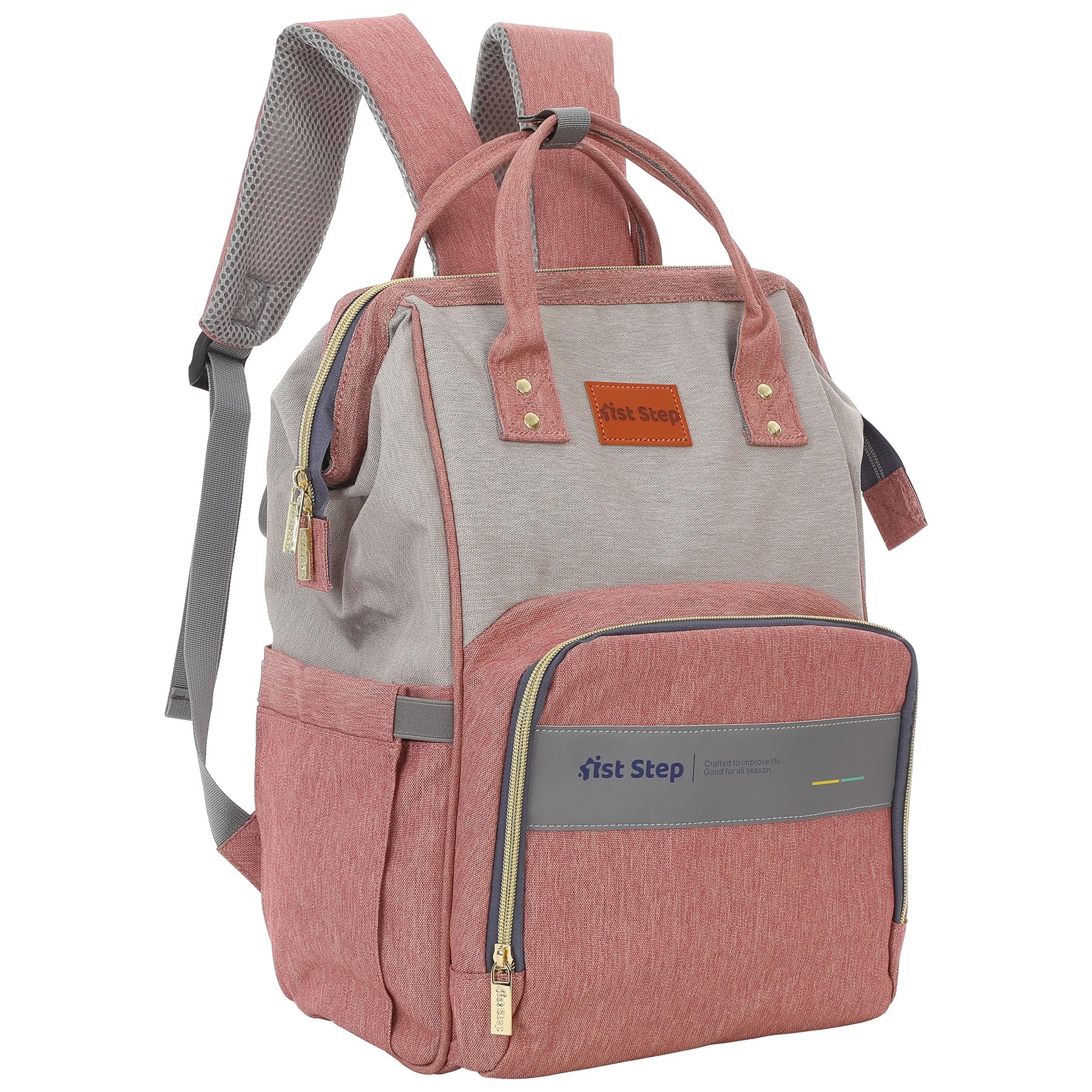 1St Step Smart And MultiFunctional Diaper Bag (Pink 2)