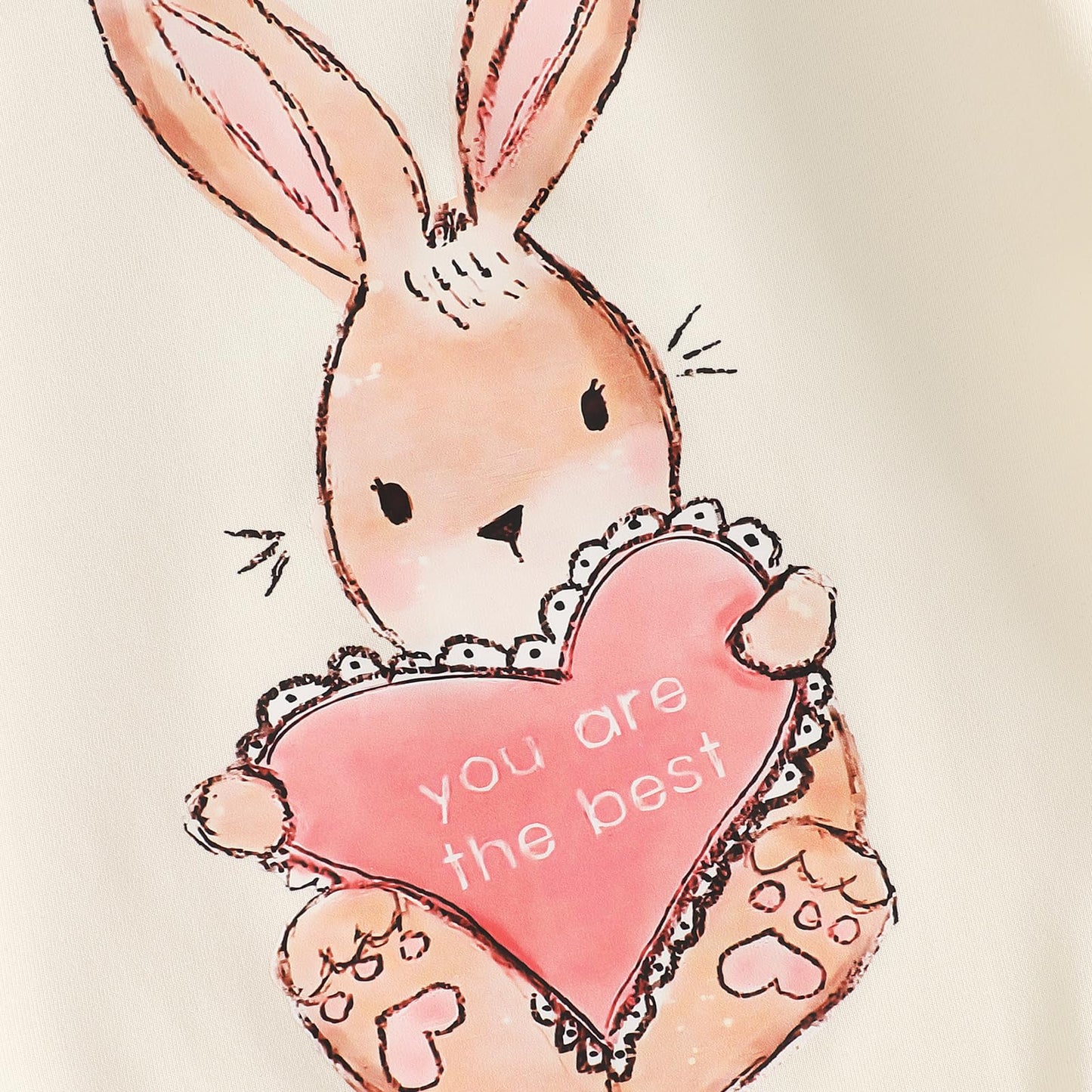 Baby Girl Valentines Day Outfit Love Sweatshirt Romper Long Sleeve Bubble Onesie My First Valentines Day Baby Girl Outfit (V-Bei