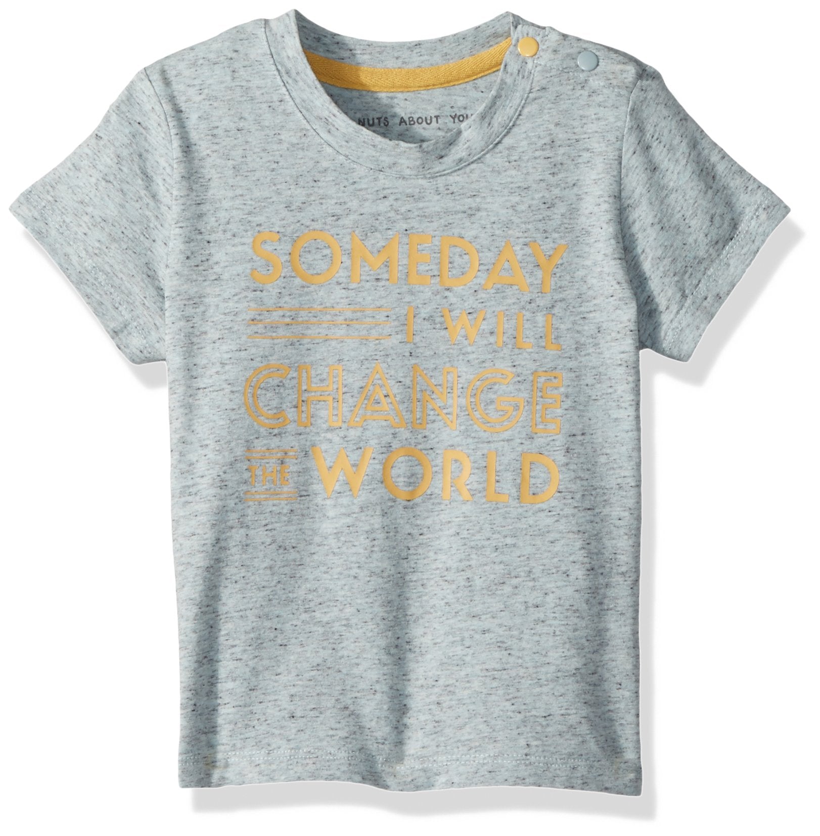 Robeez Baby Boys Short Sleeve Tee, Change The World Blue, 6 Months