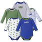 Luvable Friends Unisex Baby Cotton Long-Sleeve Bodysuits, Frog, 3-6 Months