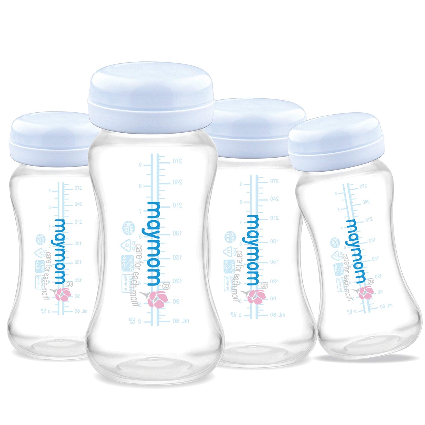 Maymom Wide-Mouth Milk Storage Collection Bottle With Travel Cap And Sealing Ring ; Replacement To Spectra S1 S2 Avent Natural A