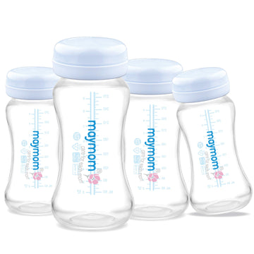 Maymom Wide-Mouth Milk Storage Collection Bottle With Travel Cap And Sealing Ring ; Replacement To Spectra S1 S2 Avent Natural A