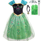 Lito Angels Toddler Girls Princess Coronation Costumes Halloween Birthday Fancy Party Dress Up With Accessories Size 2-3T Green