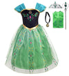 Lito Angels Toddler Girls Princess Coronation Costumes Halloween Birthday Fancy Party Dress Up With Accessories Size 2-3T Green