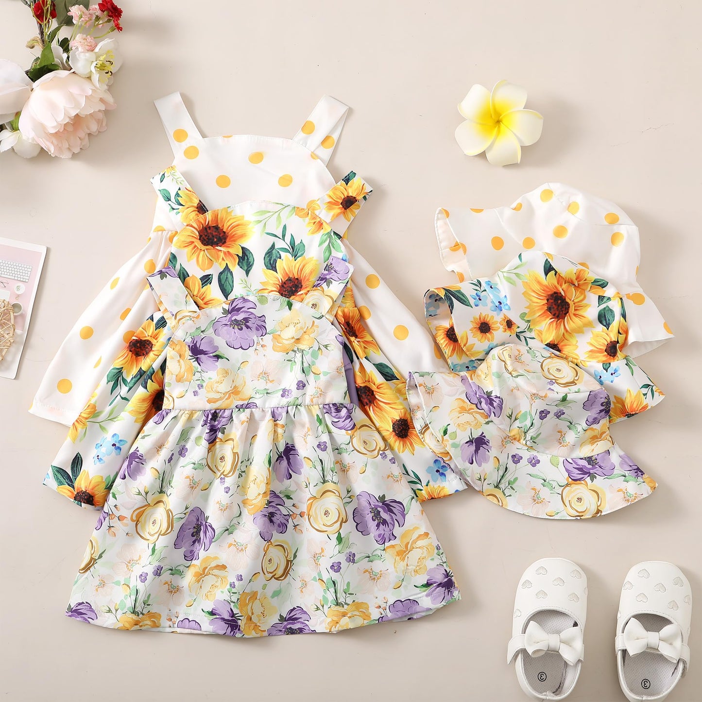 Toddler Girl Dress Baby Girl Summer Clothes Yellow Sleeveless Dresses Casual Boho Halter Sundress Toddler Outfits 18-24 Month Gi