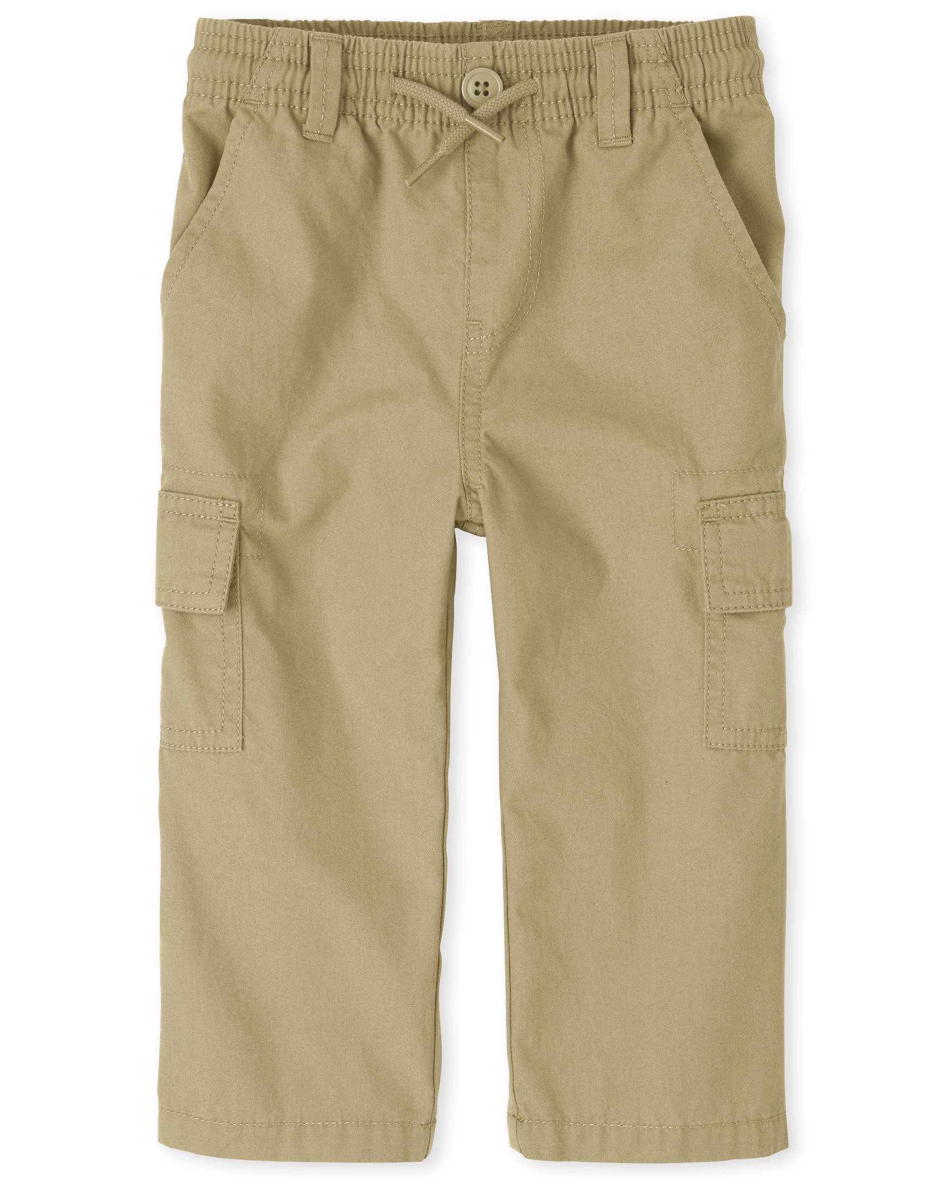 The Children'S Place Baby Boys And Toddler Boys Pull On Slim Cargo Pants, Flax, 2T