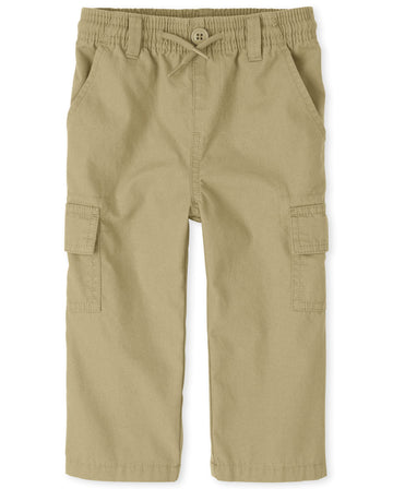 The Children'S Place Baby Boys And Toddler Boys Pull On Slim Cargo Pants, Flax, 2T