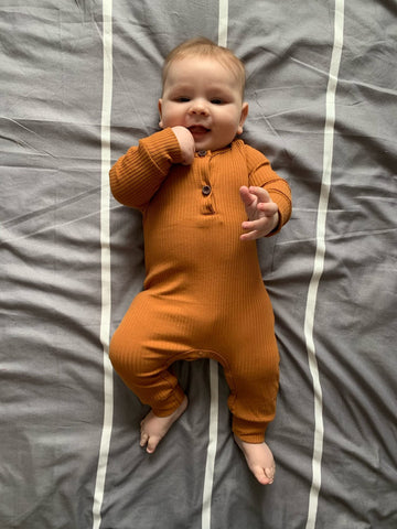 Eghunooy Baby Boy Girl Solid Color One Piece Romper Jumpsuit Outfits Clothes (0-3 Months) Yellow