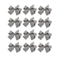 Small Solid Bow for Girls - Set of 12 (Medium Grey)