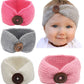 Qandsweet Baby Turban Head Wrap Headbands Girl Knitting Button Hairbands