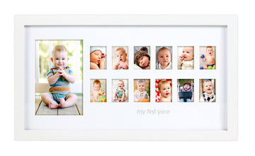 Pearhead My First Year Photo Moments, Baby'S First Twelve Months Photo Collage And Gender Neutral Keepsake, Ideal For Baby Showe