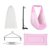Zivara Baby Set | Pure Cotton Cloth, Removal Pad, Mosquito Net, Spring, Triangle And Window Hanger | Fs (Pink)