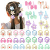 Dreshow Bqubo 36 Pcs Toddler Hair Ties Hair Clips For Girls Cute Hair Accessories Baby Hair Bows Flower Hair Ties Colorful Bow H