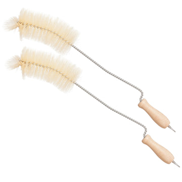 Redecker Baby Bottle Brush With Pig Bristles And Steel Wire And Beechwood Handle, 12-1/2-Inches, Set Of 2 - Baby Bottle Brush Na