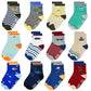 Tphon 12 Pairs Toddler Non Skid Socks With Grips Anti Slip Bottom, Cotton Non Slip Ankle Crew Socks For Boys, Girls, Kids(3-5Yea