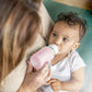 Dr. Brown'S Natural Flow Options+ Glass Baby Bottle Sleeves,100% Silicone,4 Oz,Narrow,Pink